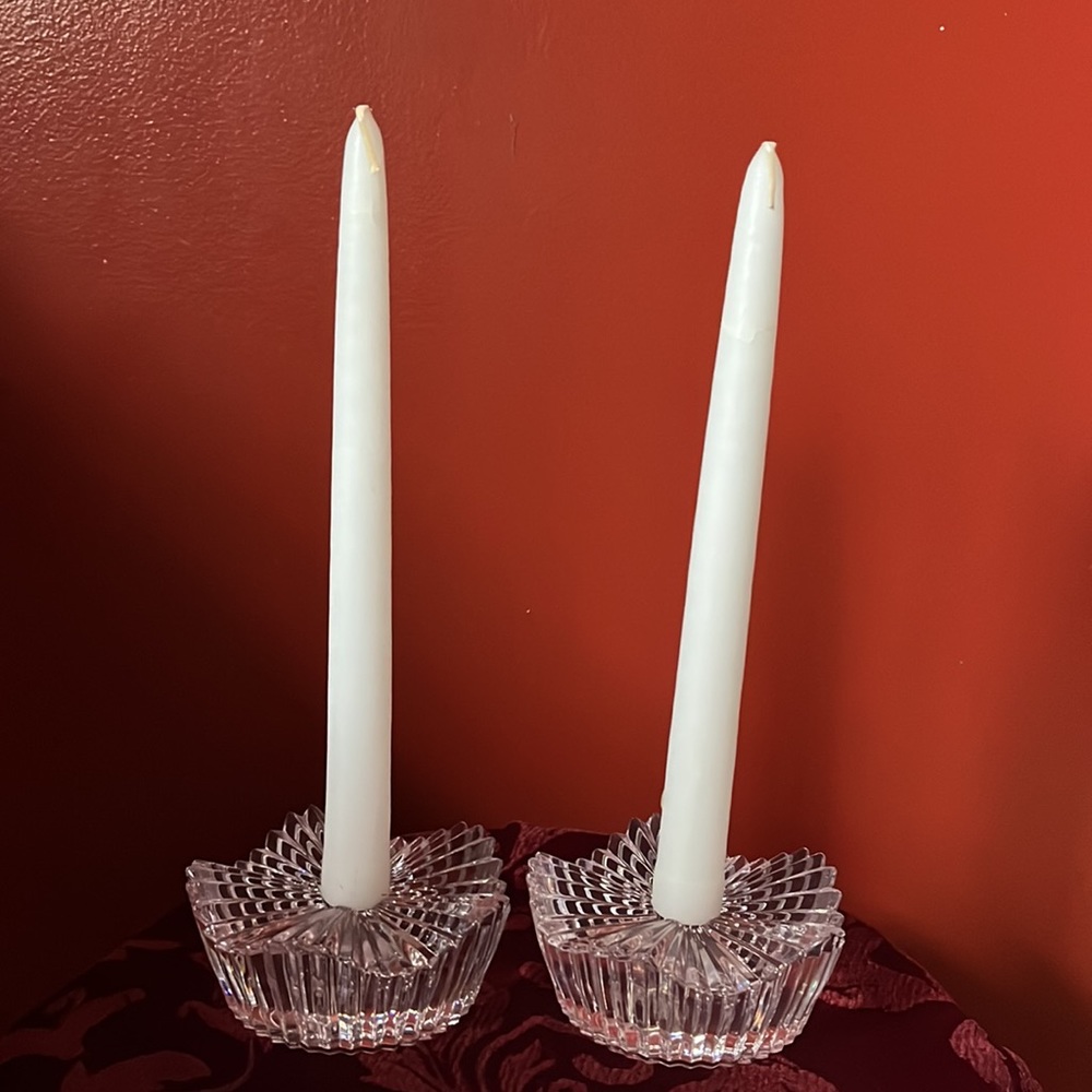 NEW Mikasa Crystal Candle Holders - Picture 2 of 7
